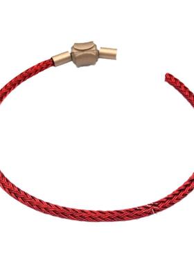 3毫皮手绳手链串硬金黄金转运珠