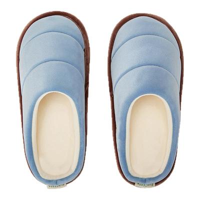 EUXTERPA欧特帕秋冬季拼色家居拖情侣室内地板面包拖静音防滑拖鞋