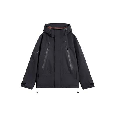 USHI悠时 男士工装羽绒服山系潮酷立体廓形多口袋保暖防风外套男