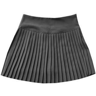 黑色小褶子百褶裙女夏季甜辣妹短裙高腰A字白色韩系女团风半身裙