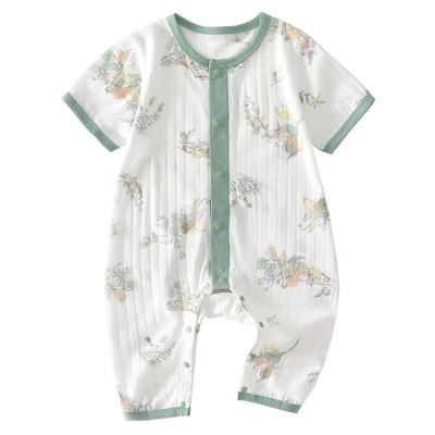温巢婴儿衣服纯棉短袖长裤连体衣