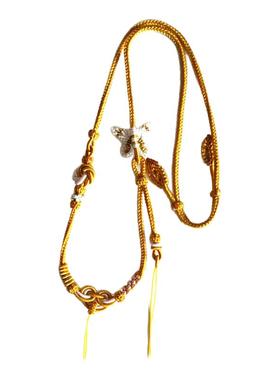 挂链绳编拉伸项链吊链毛衣链手工吊链棉麻材料金玉配绳