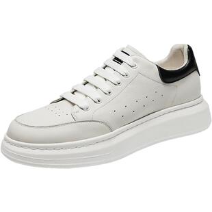 高哥增高鞋男冬季新款真皮小白鞋男厚底运动休闲鞋内增高男鞋女鞋