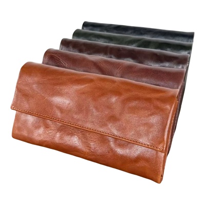 【头家】植鞣褶皱手机包长款钱包