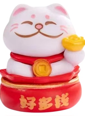 微景观创意可爱招财猫公仔摆件