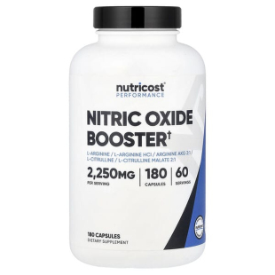 Nutricost一氧化氮促进剂胶囊提升运动泵感耐力运动前服用健身训