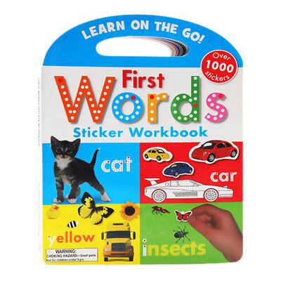 进口英文原版正版单词贴纸书