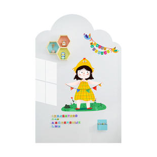 白板墙贴儿童家用教学磁吸力小黑板可擦冰箱贴展示板学习涂鸦画板墙磁性画画创意贴墙可移除不伤墙写字绘画板