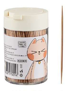 炊大皇碳化双头竹牙签460只×1罐