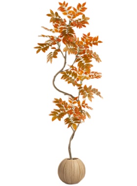 仿真绿植落地盆栽栖木仿生植物
