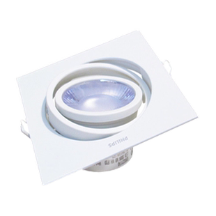 飞利浦双头射灯led嵌入式双孔筒灯斗胆灯格栅灯家用长方形天花灯