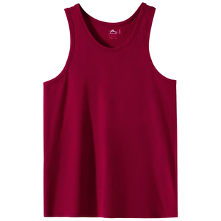 浪莎本命年男士背心男款纯棉酒红色袜子内裤2026属马年打底内衣服