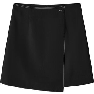 爱居兔春季新款职场通勤风斜门襟显腿长时尚半身裙裙子女