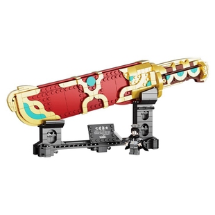 迪库三国小侠七星宝刀可发光积木玩具三国演义曹操刺董卓孟德献刀