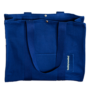 todaynowind大容量托特包单肩日系手提帆布包袋厚实复古纯色男女