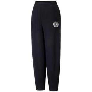 安踏锥形束脚卫裤女款2026新年红色加绒百搭休闲裤长裤162548304N