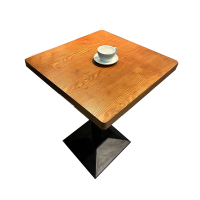 复古咖啡厅桌椅，实木小方圆桌