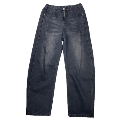 冬季加绒美式潮流ins水洗牛仔裤