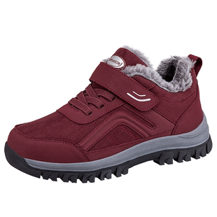 品牌足老人鞋女冬季加绒加厚保暖鞋雪地靴女防滑中老年妈妈款棉鞋