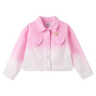【全棉】PawinPaw卡通小熊童装26年春夏季新款女童短款牛仔外套