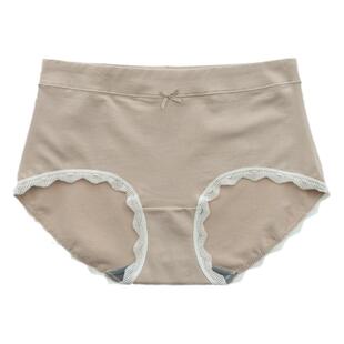 彩田花仙子新疆棉内裤女士中高腰透气石墨烯女生无痕蕾丝边三角裤