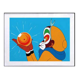 孙大圣七龙珠联名新中式装饰画潮牌创意卡通壁画复古艺术民宿挂画