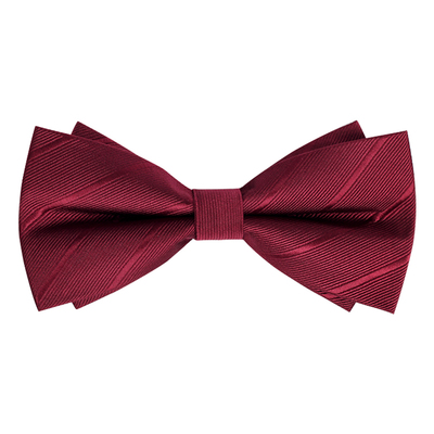 酒红色结婚婚礼新郎领结男蝴蝶结