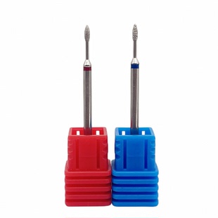 俄式前置处理打磨头美甲金刚砂蓝色标使用钻头卸甲卸钻去死皮磨头