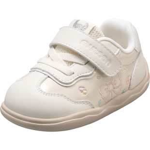 牧童学步鞋2026春季新款女童鞋刺绣蝴蝶结公主鞋软底婴儿宝宝鞋子