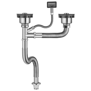 厨房洗菜盆下水管配件排水管双槽不锈钢水槽下水器洗碗池防臭套装