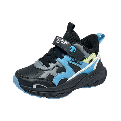 大黄蜂男童二棉鞋儿童加绒保暖冬鞋2025冬季新款中大童皮面运动鞋