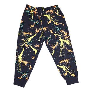 加肥加大男士九分花裤子春秋款宽松胖子运动休闲大码男装9分卫裤