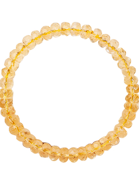 天然黄水晶手串切割面手链