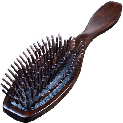 黑檀木头部经络静电气囊梳