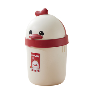 创意可爱桌面垃圾桶家用客厅简约带盖小纸篓迷你翻盖塑料垃圾筒
