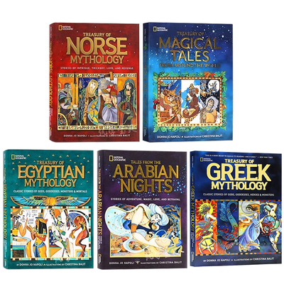 北欧/阿拉伯/埃及神话/世界故事系列 National Geographic Treasury of Norse Mythology 英文原版全彩插画精装 美国国家地理