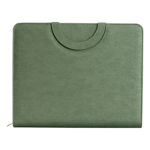 文件夹A4多功能商务经理夹定制房地产销售展业夹可印logo签约客户登记谈单夹活页笔记本手提皮质拉链包资料夹