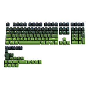 腹灵抹茶键帽OEM正刻PBT耐磨耐打油双色渐变透光wooting atk rs6