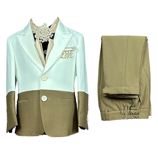 租赁男童礼服2025新款男宝主持人演出服租借小男孩花童小西装套装