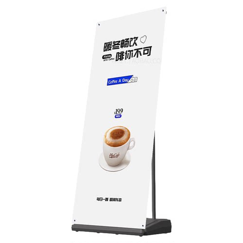 防风易拉宝展示架户外广告牌海报设计制作立式落地式架子门型展架