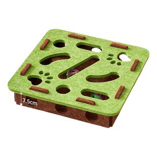 猫咪玩具迷宫掏洞毛毡盒子自嗨解闷神器小猫宠物猫益智逗猫铃铛球