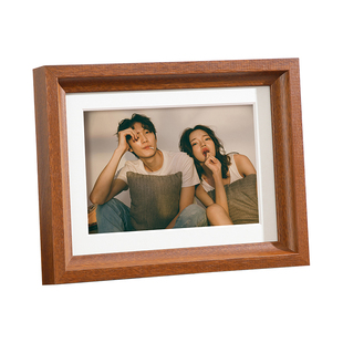 实木相框摆台高级感定制情侣6寸7照片纪念打印做框架摆件画框挂墙