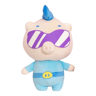 正版猪猪侠毛绒玩具超人强波比猪猪变身可爱儿童玩偶抱枕陪睡娃娃