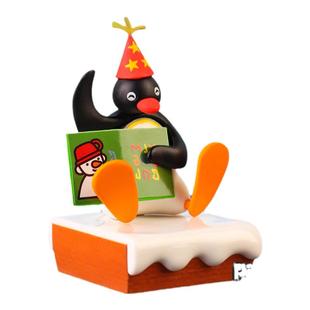 可爱Pingu企鹅家族微缩场景扭蛋潮玩盲盒潮流玩具经典复古动漫