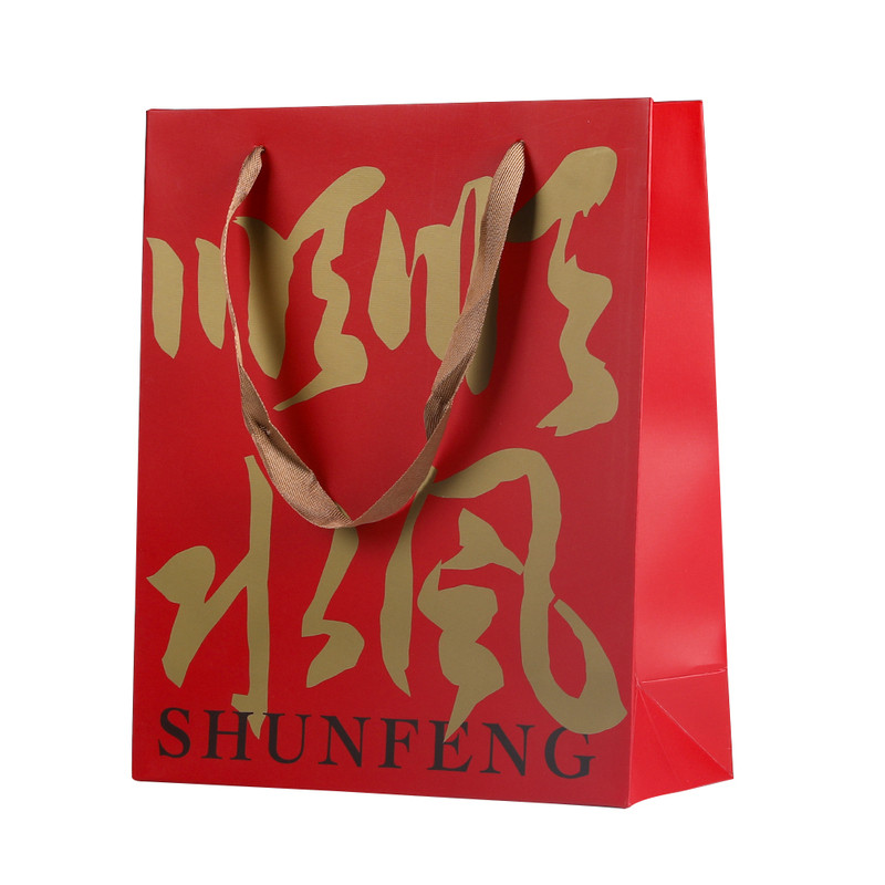 新年氛围感红色手提袋中国风礼品袋喜庆节日包装袋通用提兜纸袋子