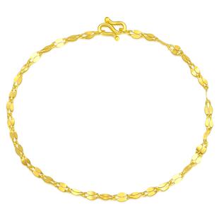 潮宏基玉翩瓦片手链黄金手链足金手链女手饰送妈妈礼物时尚 计价