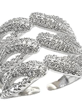 铜镀白金气质个性百搭戒指