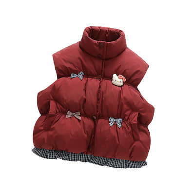 实体品质女童马甲秋冬装外穿背心