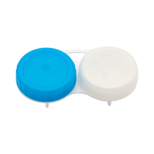 OK镜双联盒RGP硬性隐形眼镜盒便携护理保存伴侣角膜塑形镜收纳盒