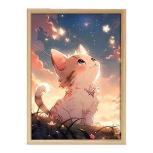 来图定制 镜子素描灯光画周边创意小夜灯相框送女生闺蜜生日礼物